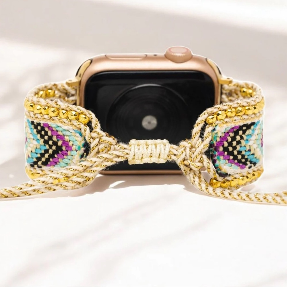 NWT Cape Diablo Golden Flower Apple Watch Strap - Picture 3 of 8